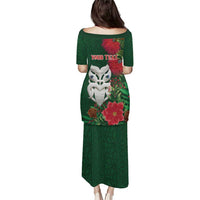 Maori Wheku Meri Kirihimete Personalised Puletasi All Green Indigenous Maori Motif LT9 - Polynesian Pride