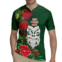 Maori Wheku Meri Kirihimete Personalised Rugby Jersey All Green Indigenous Maori Motif LT9 - Polynesian Pride
