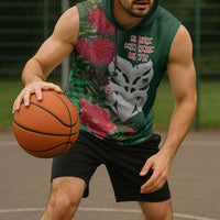 Maori Wheku Meri Kirihimete Personalised Sleeveless Hoodie All Green Indigenous Maori Motif LT9 - Polynesian Pride