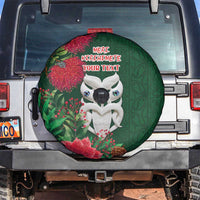 Maori Wheku Meri Kirihimete Personalised Spare Tire Cover All Green Indigenous Maori Motif LT9 Green - Polynesian Pride