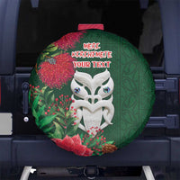 Maori Wheku Meri Kirihimete Personalised Spare Tire Cover All Green Indigenous Maori Motif LT9 No hole Green - Polynesian Pride