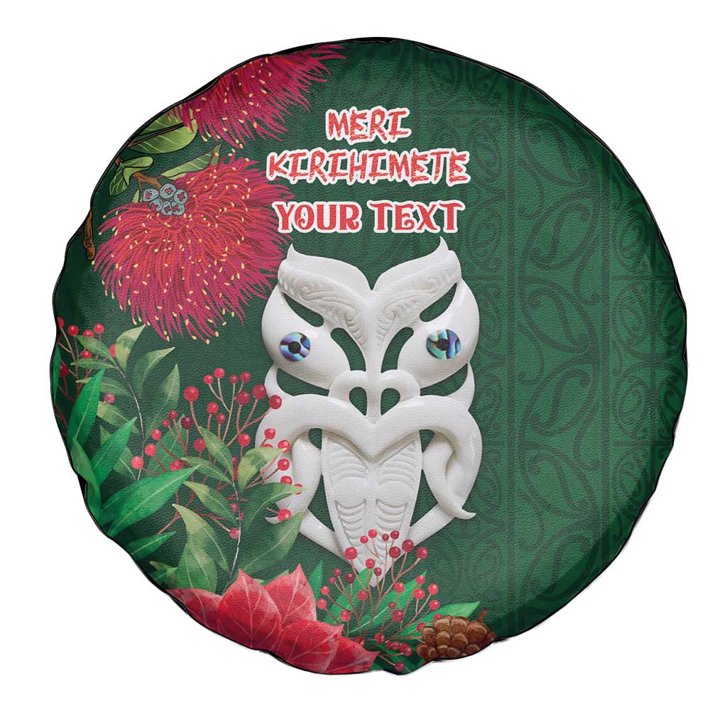 Maori Wheku Meri Kirihimete Personalised Spare Tire Cover All Green Indigenous Maori Motif LT9 - Polynesian Pride