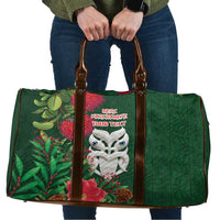 Maori Wheku Meri Kirihimete Personalised Travel Bag All Green Indigenous Maori Motif LT9 Green - Polynesian Pride