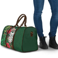 Maori Wheku Meri Kirihimete Personalised Travel Bag All Green Indigenous Maori Motif LT9 - Polynesian Pride