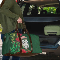 Maori Wheku Meri Kirihimete Personalised Travel Bag All Green Indigenous Maori Motif LT9 - Polynesian Pride