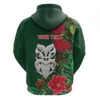Maori Wheku Meri Kirihimete Personalised Zip Hoodie All Green Indigenous Maori Motif LT9 - Polynesian Pride