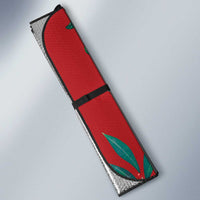Maori Wheku Meri Kirihimete Personalised Auto Sun Shade All Red Indigenous Maori Motif - Polynesian Pride
