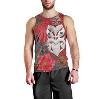 Maori Wheku Meri Kirihimete Personalised Men Tank Top All Red Indigenous Maori Motif LT9 - Polynesian Pride