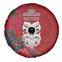Maori Wheku Meri Kirihimete Personalised Spare Tire Cover All Red Indigenous Maori Motif LT9 - Polynesian Pride