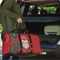 Maori Wheku Meri Kirihimete Personalised Travel Bag All Red Indigenous Maori Motif LT9 - Polynesian Pride