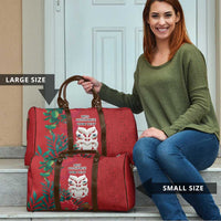 Maori Wheku Meri Kirihimete Personalised Travel Bag All Red Indigenous Maori Motif LT9 - Polynesian Pride