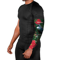 Tui Meri Kirihimete Personalised Arm Sleeves Pohutukawa Flowers Green Motif LT9 - Polynesian Pride