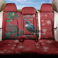 Tui Meri Kirihimete Personalised Back Car Seat Cover Pohutukawa Flowers Red Motif LT9 One Size Red - Polynesian Pride