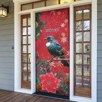Tui Meri Kirihimete Personalised Door Cover Pohutukawa Flowers Red Motif LT9 - Polynesian Pride