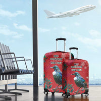 Tui Meri Kirihimete Personalised Luggage Cover Pohutukawa Flowers Red Motif LT9 - Polynesian Pride