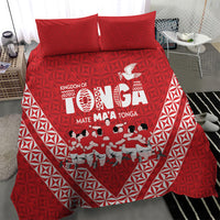 Mate Ma'a Tonga Bedding Set Tongan Sipi Tau Ngatu Inspired Red