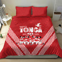 Mate Ma'a Tonga Bedding Set Tongan Sipi Tau Ngatu Inspired Red