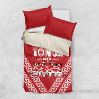 Mate Ma'a Tonga Bedding Set Tongan Sipi Tau Ngatu Inspired Red