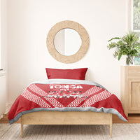 Mate Ma'a Tonga Bedding Set Tongan Sipi Tau Ngatu Inspired Red