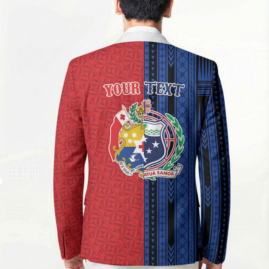 TokoUso Samoa Tonga Personalised Blazer Pacific Brotherhood Tribal Pattern