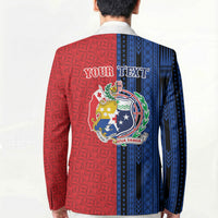TokoUso Samoa Tonga Personalised Blazer Pacific Brotherhood Tribal Pattern