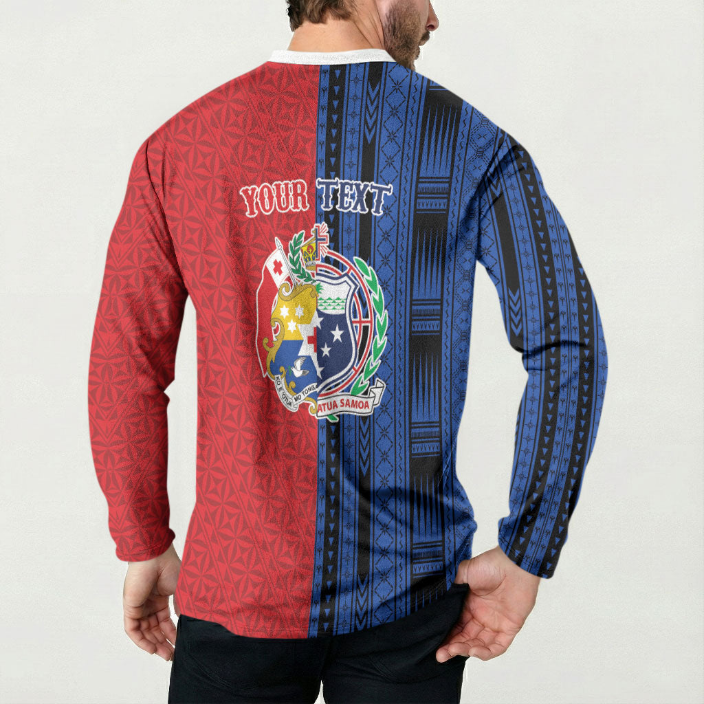 TokoUso Samoa Tonga Personalised Button Sweatshirt Pacific Brotherhood Tribal Pattern LT9 - Polynesian Pride