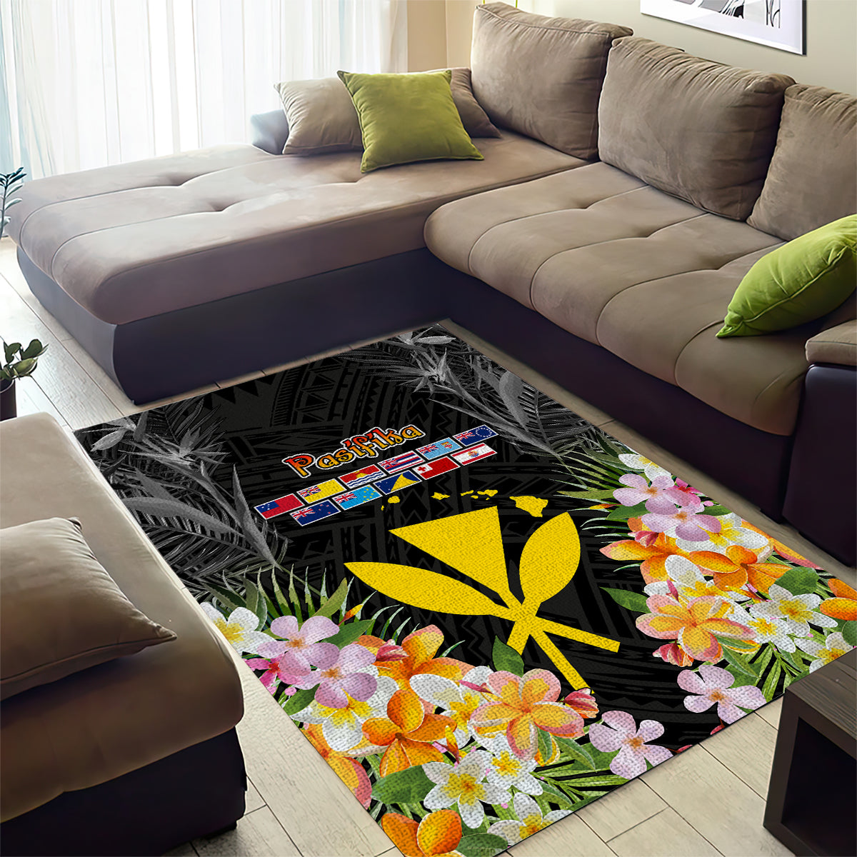 Pasifika Vibes Festival 2024 Area Rug Kanaka Maoli With Hawaiian Islands LT9 - Polynesian Pride