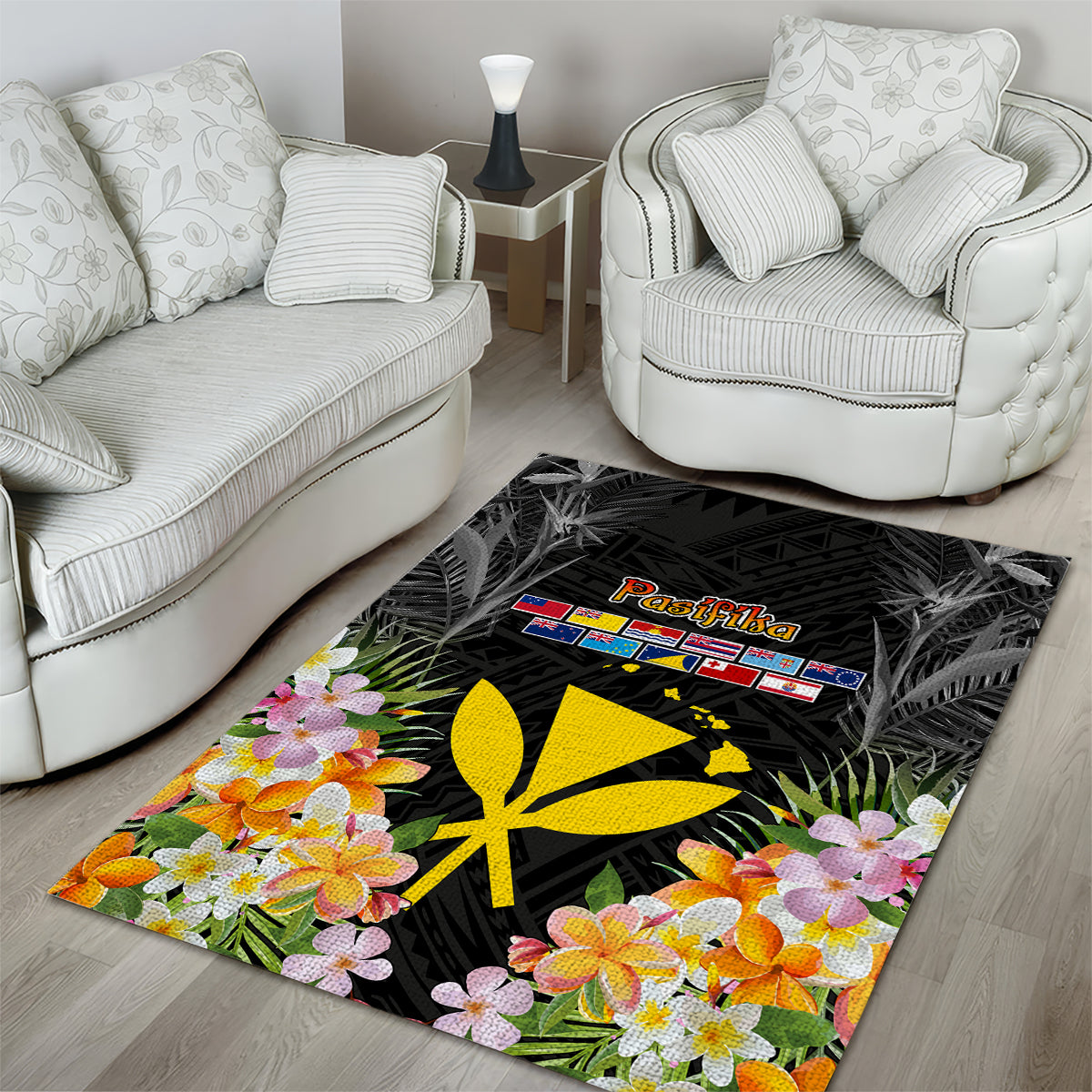 Pasifika Vibes Festival 2024 Area Rug Kanaka Maoli With Hawaiian Islands LT9 - Polynesian Pride