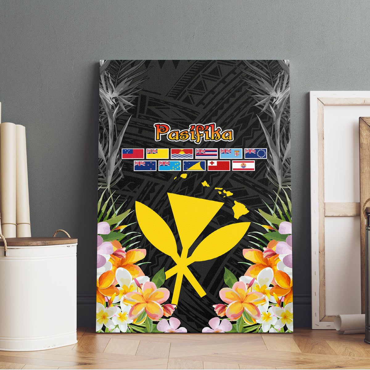 Pasifika Vibes Festival 2024 Canvas Wall Art Kanaka Maoli With Hawaiian Islands LT9 - Polynesian Pride