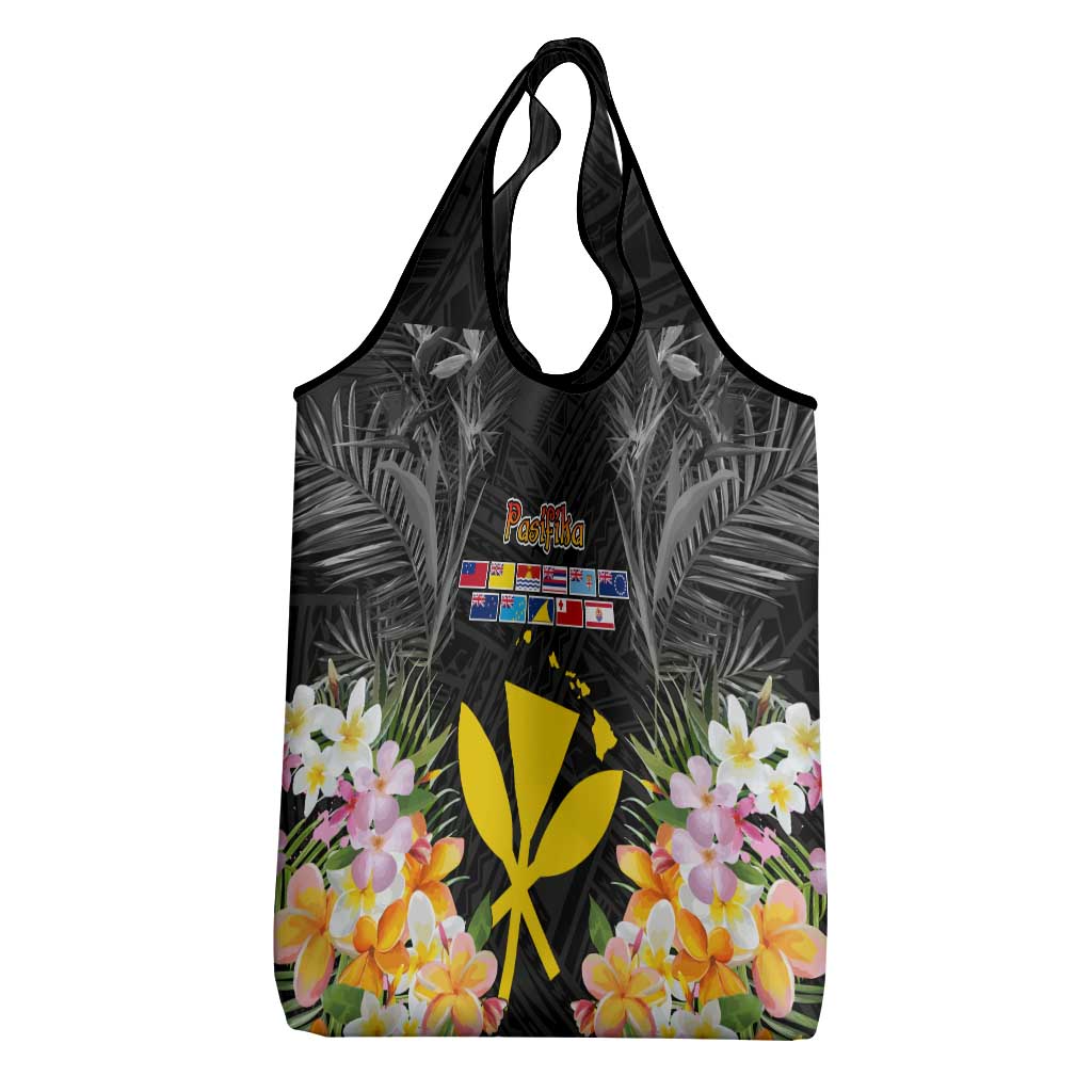 Pasifika Vibes Festival 2024 Grocery Bag Kanaka Maoli With Hawaiian Islands LT9 - Polynesian Pride