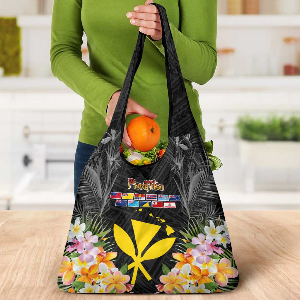 Pasifika Vibes Festival 2024 Grocery Bag Kanaka Maoli With Hawaiian Islands LT9 - Polynesian Pride