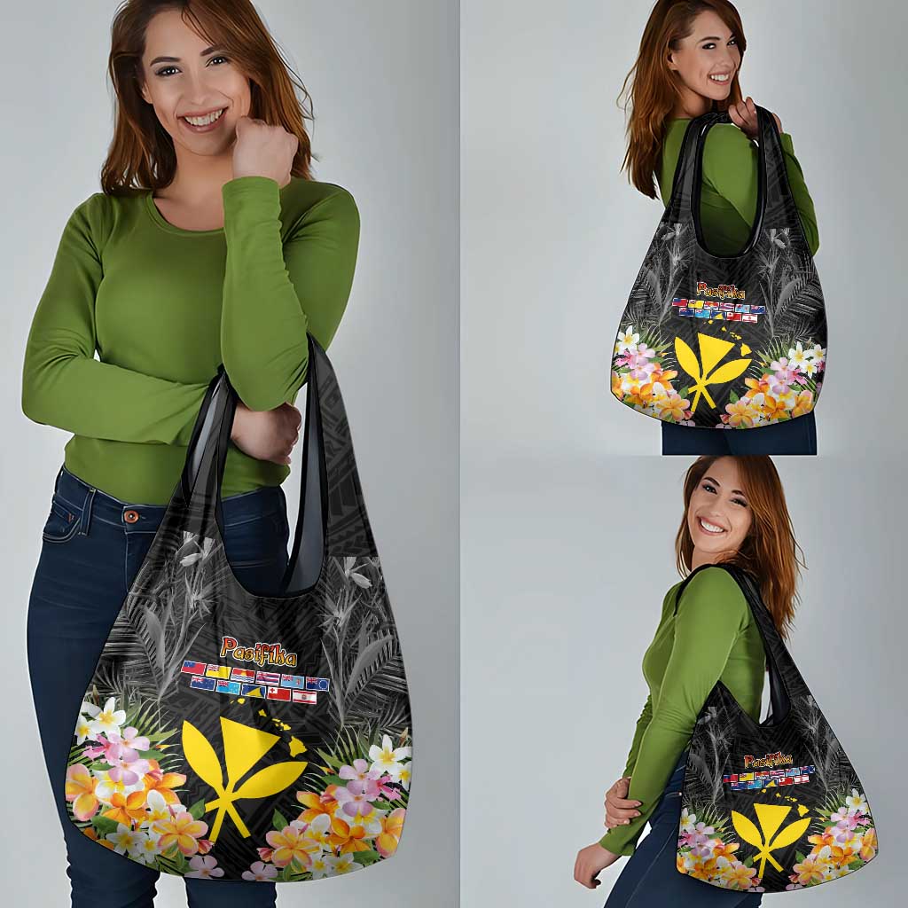 Pasifika Vibes Festival 2024 Grocery Bag Kanaka Maoli With Hawaiian Islands LT9 - Polynesian Pride