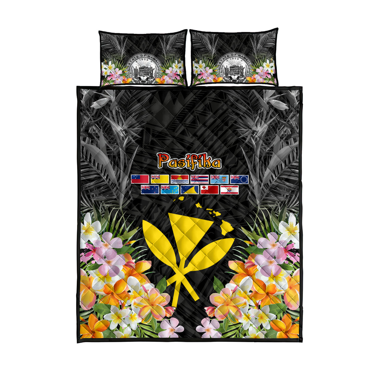 Pasifika Vibes Festival 2024 Quilt Bed Set Kanaka Maoli With Hawaiian Islands LT9 - Polynesian Pride