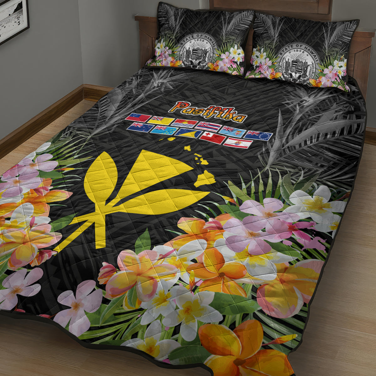 Pasifika Vibes Festival 2024 Quilt Bed Set Kanaka Maoli With Hawaiian Islands LT9 - Polynesian Pride