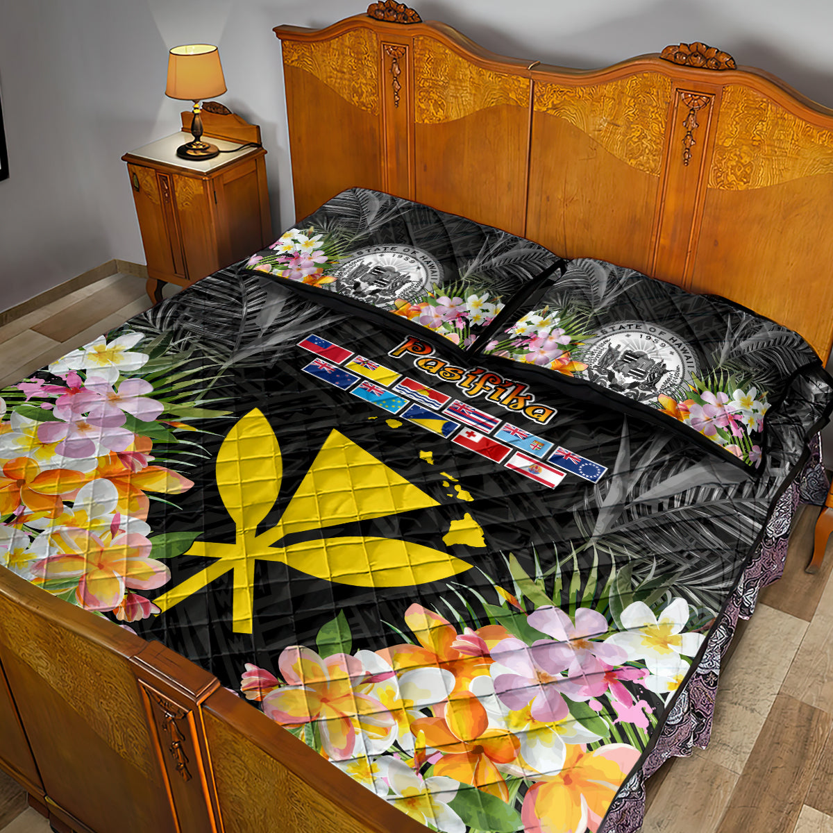 Pasifika Vibes Festival 2024 Quilt Bed Set Kanaka Maoli With Hawaiian Islands LT9 - Polynesian Pride