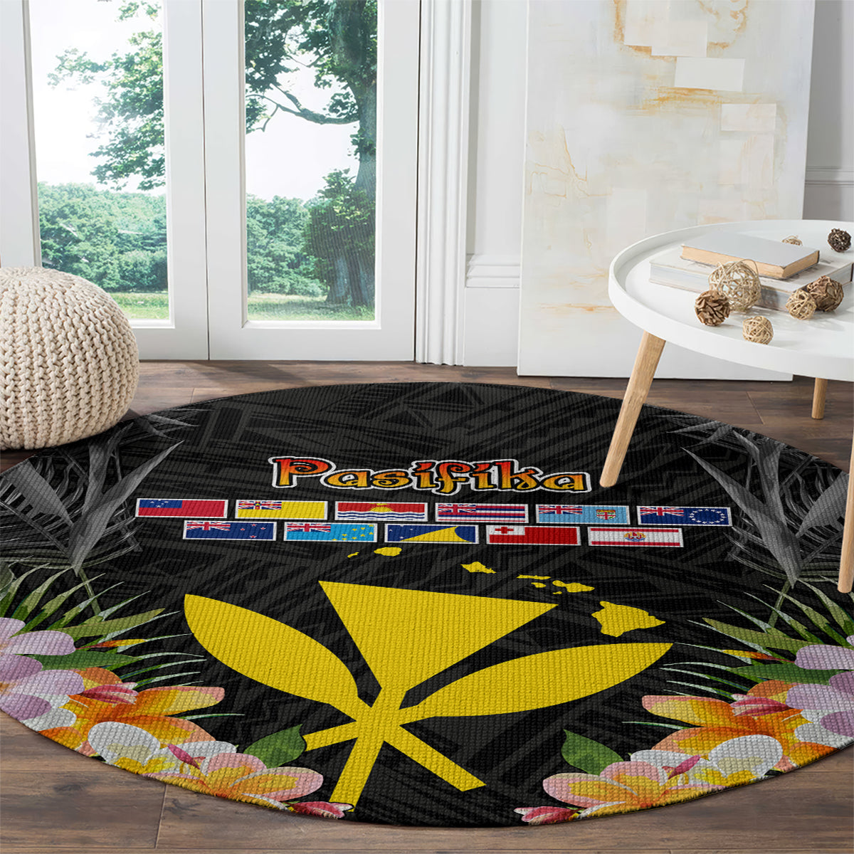 Pasifika Vibes Festival 2024 Round Carpet Kanaka Maoli With Hawaiian Islands LT9 - Polynesian Pride
