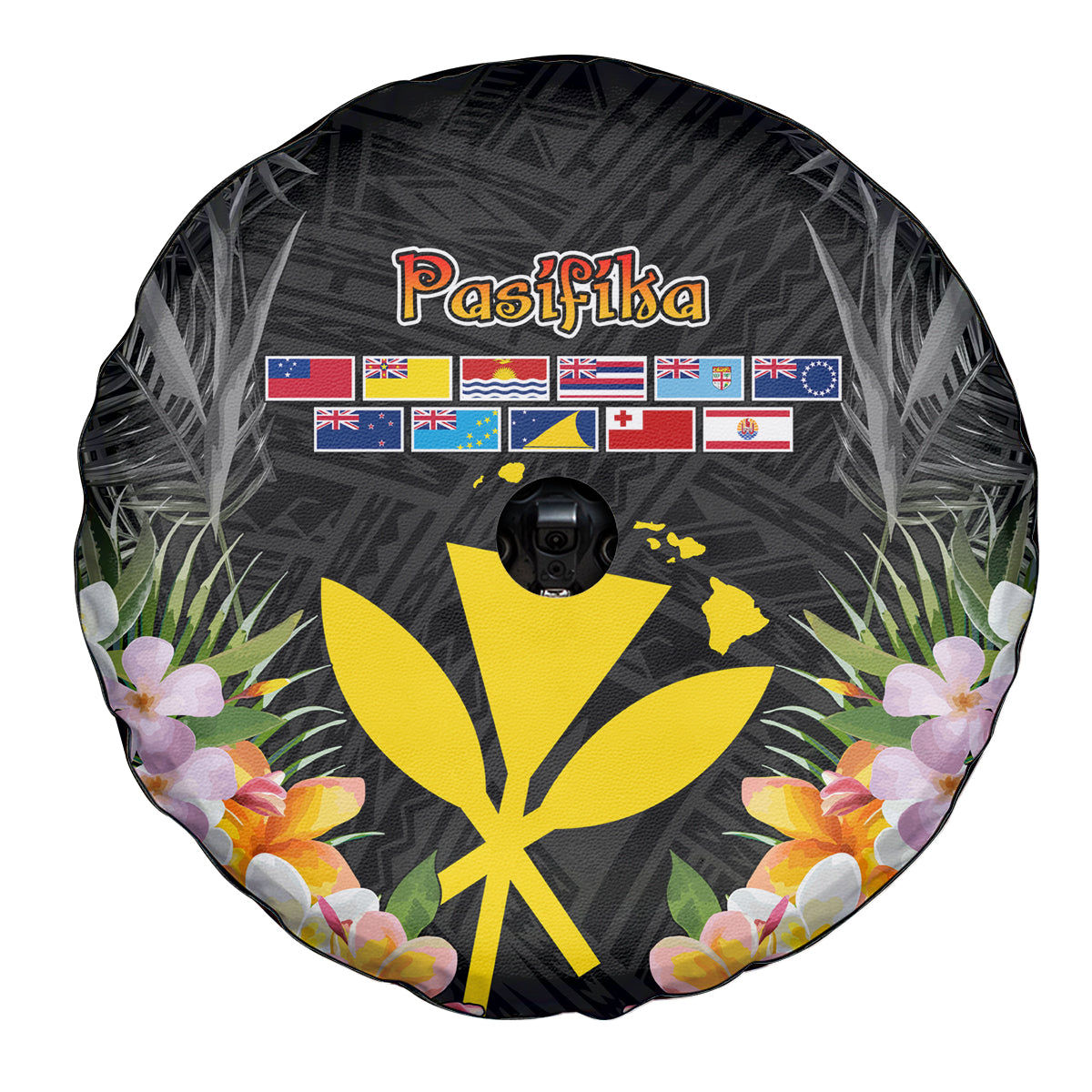 Pasifika Vibes Festival 2024 Spare Tire Cover Kanaka Maoli With Hawaiian Islands LT9 - Polynesian Pride