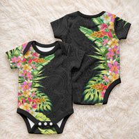 Hawaii Tropical Flowers Tribal Pattern Baby Onesie No1 LT9 - Polynesian Pride