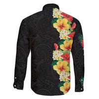 Hawaii Tropical Flowers Tribal Pattern Family Matching Mermaid Dress and Hawaiian Shirt No2 LT9 - Polynesian Pride