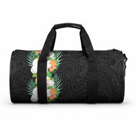 Hawaii Tropical Flowers Tribal Pattern Duffle Bag No3 LT9 One size Black - Polynesian Pride