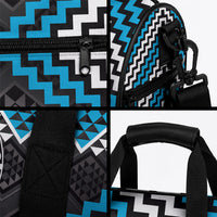 Personalised Aotearoa Niho Taniwha Motif Duffle Bag Blue Style LT9 - Polynesian Pride