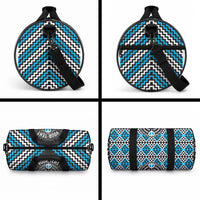 Personalised Aotearoa Niho Taniwha Motif Duffle Bag Blue Style LT9 - Polynesian Pride