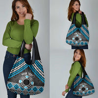 Personalised Aotearoa Niho Taniwha Motif Grocery Bag Blue Style