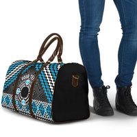 Personalised Aotearoa Niho Taniwha Motif Travel Bag Blue Style LT9 - Polynesian Pride
