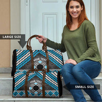 Personalised Aotearoa Niho Taniwha Motif Travel Bag Blue Style LT9 - Polynesian Pride