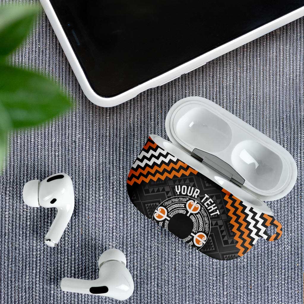 Personalised Aotearoa Niho Taniwha Motif AirPods Case Gold Style LT9 - Polynesian Pride