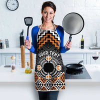 Personalised Aotearoa Niho Taniwha Motif Apron Gold Style - Polynesian Pride