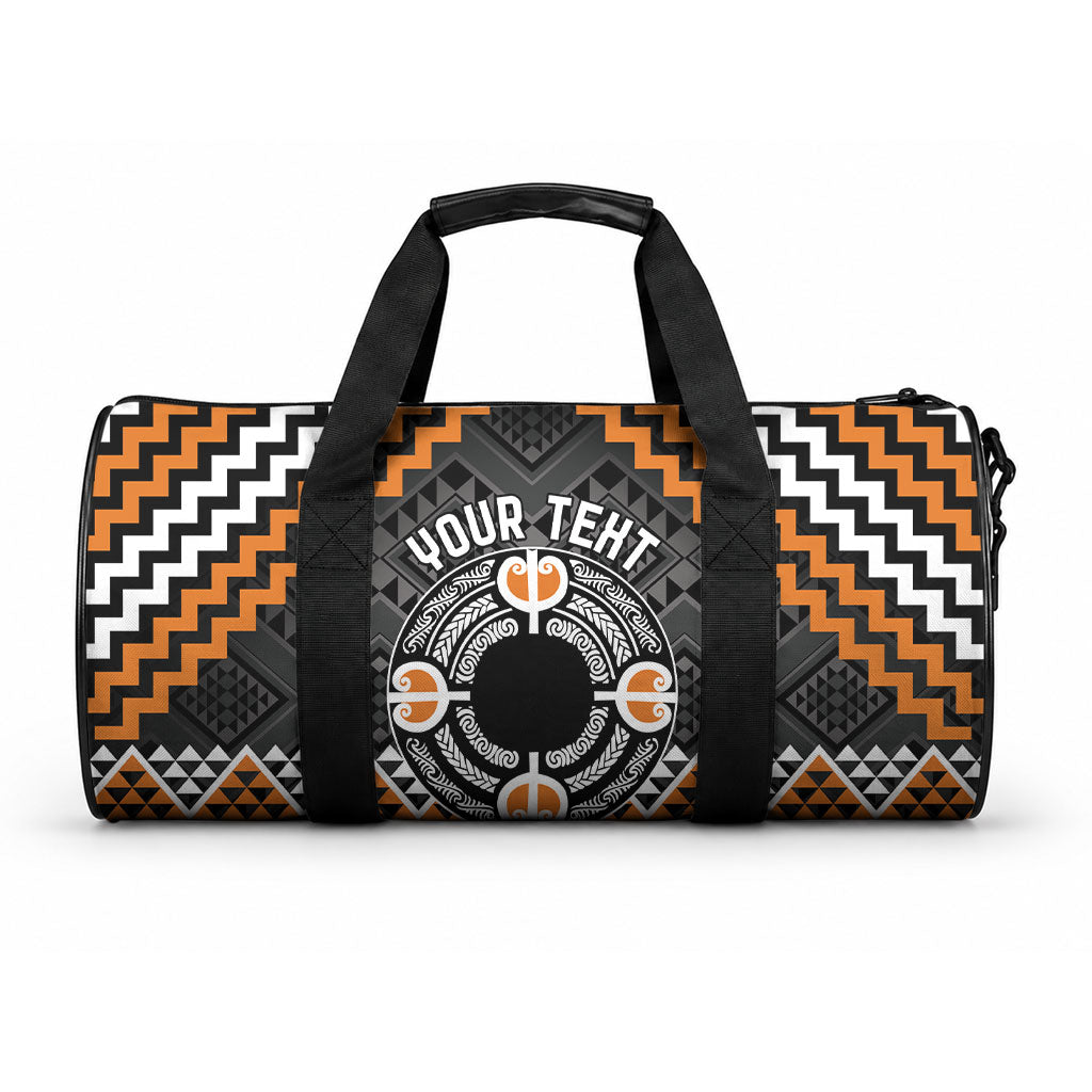 Personalised Aotearoa Niho Taniwha Motif Duffle Bag Gold Style LT9 One size Gold - Polynesian Pride