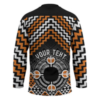 Personalised Aotearoa Niho Taniwha Motif Hockey Jersey Gold Style - Polynesian Pride