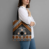 Personalised Aotearoa Niho Taniwha Motif Tote Bag Gold Style LT9 - Polynesian Pride